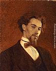 Ivan Nikolaevich Kramskoy Canvas Paintings - Portrait of the Artist Konstantin Savitsky